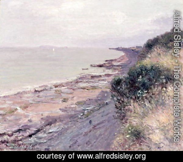 Alfred Sisley - The Cliff at Penarth, Evening, Low Tide, 1897