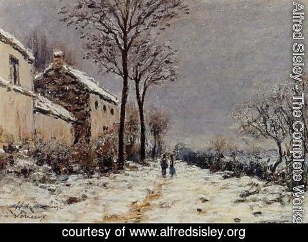 Alfred Sisley - The Effect of Snow at Veneux