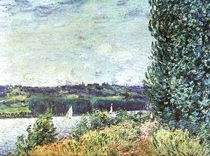 Alfred Sisley - Banks of the Seine, Wind Blowing