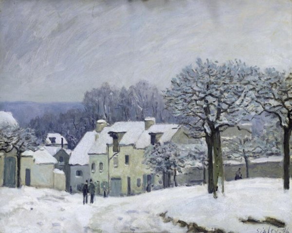 The Place du Chenil at Marly-le-Roi, Snow, 1876