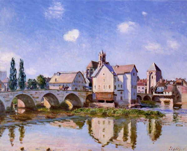 The Moret Bridge in the Sunlight