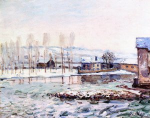 The Bridge and Mills of Moret, Winter's Effect