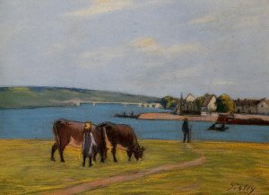 Courtyard of a Farm at Saint-Mammes  1884