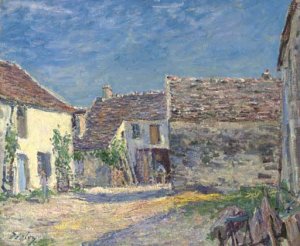 Cour de ferme pres de Moret - Soleil de juillet