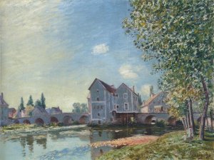 Le pont de Moret, effet du matin