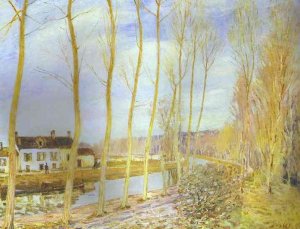 The Canal Du Loing At Moret