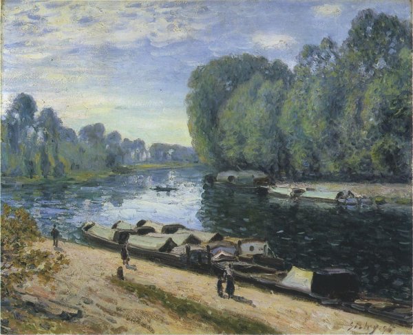 Boats on the Loing River