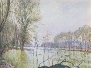 The Banks of the Seine in Autumn flood