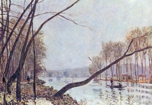 Bank of the Seine in the autumn