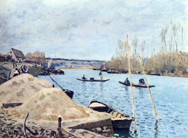 The Seine at Port Marly sand piles