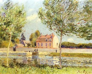 Houses on the banks of the Loing