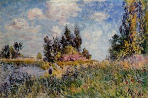 Landscape - The Banks of the Loing at Saint-Mammes